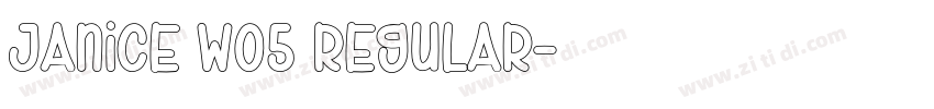 Janice W05 Regular字体转换